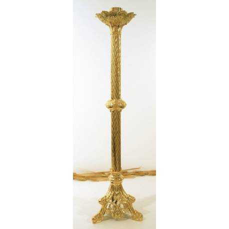 Bougeoir H 80 Cm Diam Bougie 5 Cm Doré