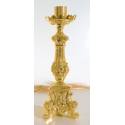 Bougeoir H 36 Cm Diam Bougie 5 Cm Doré