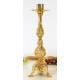 Bougeoir H 40 Cm Diam Bougie 4 Cm Doré