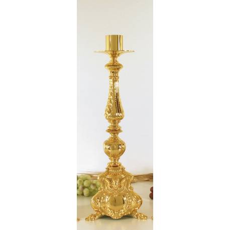 Kandelaar H 53 Cm Diam Kaars 5 Cm Verguld 