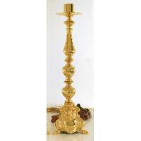 Bougeoir H 63 Cm Diam Bougie 5 Cm Doré