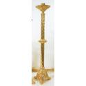 Bougeoir H 60 Cm Diam Bougie 4 Cm Doré