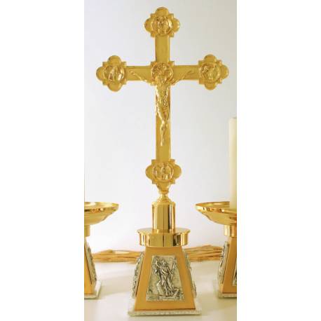 Croix Sur Base H 50 Cm Bi-Couleur