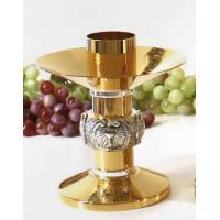 Kandelaar H 20 Cm Diam Kaars 5 Cm 2-Kleurig 