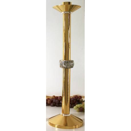 Bougeoir H 50 Cm Diam Bougie 5 Cm Bi-Couleur