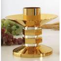 Bougeoir H 13 Cm Diam Bougie 5 Cm Bi-Couleur
