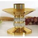 Bougeoir H 13 Cm Diam Bougie 5 Cm Bi-Couleur