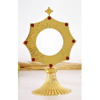Ostensoir H 25 Cm Diam Int 7.2 Cm Doré