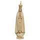 Statue en bois sculpté Notre Dame de Fatima avec couronne 14 cm bois naturel