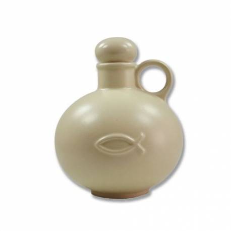 Cruche Ceramique 250 Ml Creme Poisson