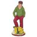 Santon Gateau 7 Cm Hommes Aux Fleurs
