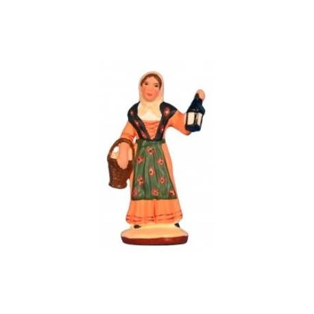Santon Gateau 7 Cm Vrouw Met Lantaam 