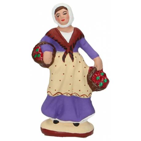 Santon Gateau 7 Cm Femme Aux Tomates