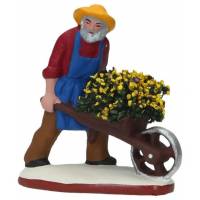 Santon Gateau 7 Cm Jardinier A La Brouette