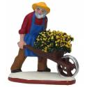 Santon Gateau 7 Cm Jardinier A La Brouette