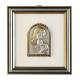 Cadre 12 X 11 Cm Vierge Et Enfant Plaque En Argent