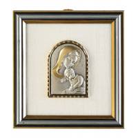 Kader 12 X 11 Cm Moeder + Kind Zilver Plaatje 