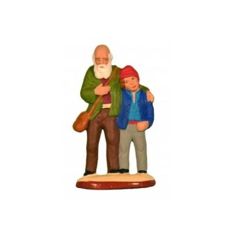 Santon Gateau 7 Cm Blinde Met Een Kind 