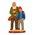 Santon Gateau 7 Cm Aveugle Et L'enfant