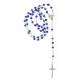Chapelet Perles Rondes/Bleu Foncé/Verre