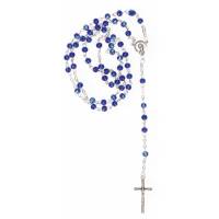 Rozenkrans Ronde Kralen/Donkerblauw/Glas 