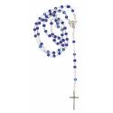 Chapelet Perles Rondes/Bleu Foncé/Verre