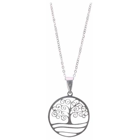 Geheel Ketting 45 Cm + Levensboom / Staal 