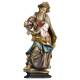 Statue en bois sculpté Sainte Catherine d'Alexandrie 25 cm couleur