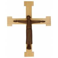 Christ En Majeste Resine Imitation Bois De Noyer 41 Cm