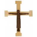 Christ En Majeste Resine Imitation Bois De Noyer 41 Cm