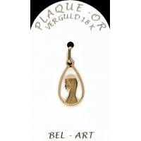 Médaille plaqué-or - Vierge Ajourée