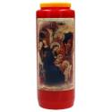 Noveenkaars / rood / Kersttafereel 