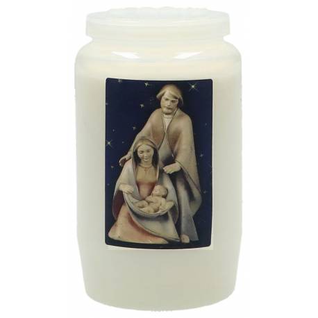 Kaars 3 Dagen / wit / Kersttafereel 