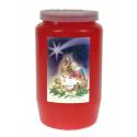 Kaars 3 Dagen / rood / Kersttafereel 