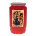 Kaars 3 Dagen / rood / Kersttafereel 