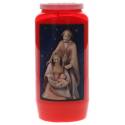 Kaars 6 Dagen / rood / Kersttafereel 