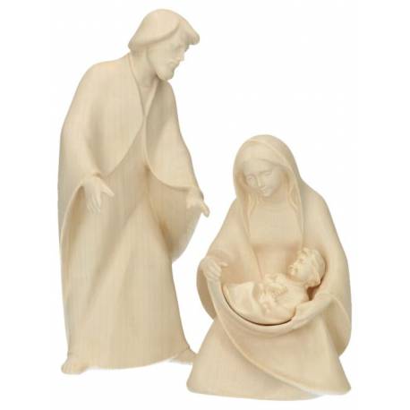 Ste Famille Jesus Séparé Bois Sculpté 19 Cm Naturel Ciré