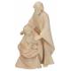 Bois Sculpte Ste Famille 13 Cm Naturel Ciré
