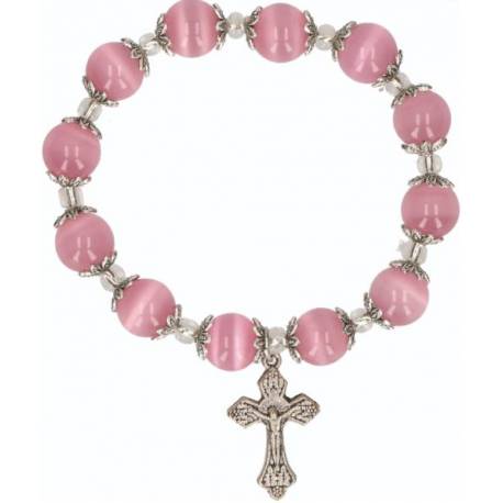Armband 4 Cm Glas-Roze 