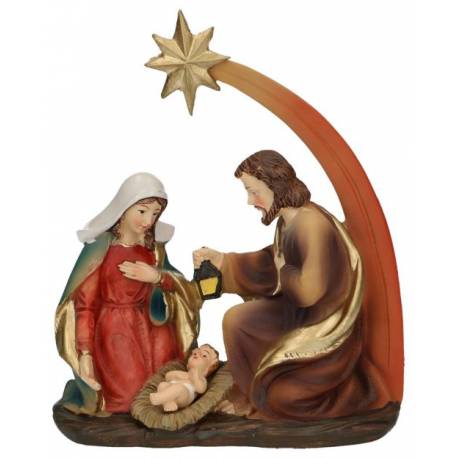 Heilige Familie met ster (H15 cm) 