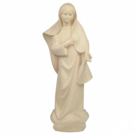 Statue en bois sculpté Notre Dame de la Paix moderne 18 cm bois naturel