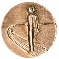 Plaatje/Rond 2.2 Cm Onderweg Brons 