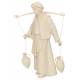 Berger Avec Cruches pour personnages de crèche de 16 cm bois naturel