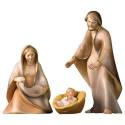 Houtsnijwerk H Familie - 4 Delig 19 Cm / Gekleurd 