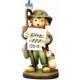 Bois Sculpte Berger Chantant 7.5 Cm Couleur