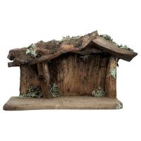 Houtsnijwerk Stal 30 X 25 X 25/Fig. 10 Cm/Gekleurd 