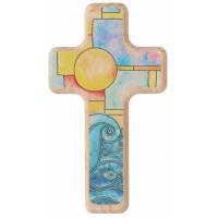 Croix Murale 11 Cm Soleil Et Eau