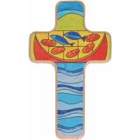 Croix Murale 18 Cm Pains Et Poissons