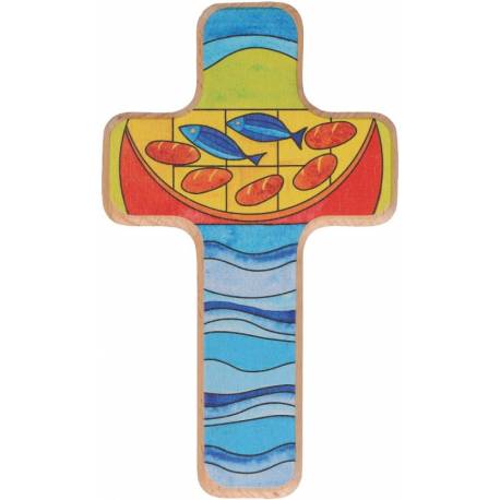 Croix Murale 18 Cm Pains Et Poissons
