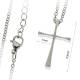 Croix 23 mm avec chaîne acier inoxydable